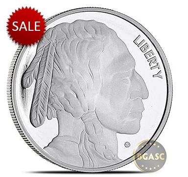 Buffalo silver round front