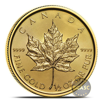 Canadian Gold Maple Leaf one half ounce