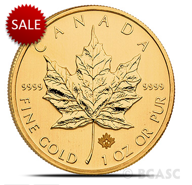 Canadian gold maple leaf front - queen