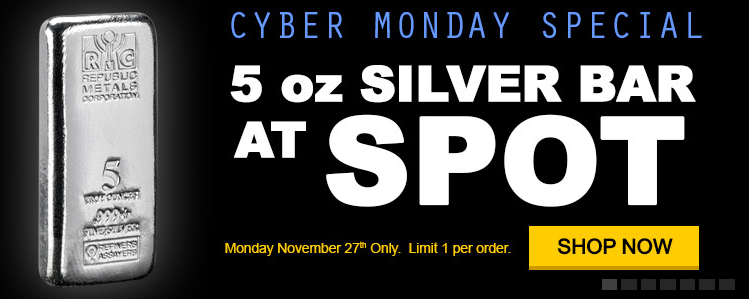 Cyber Monday republic silver banner