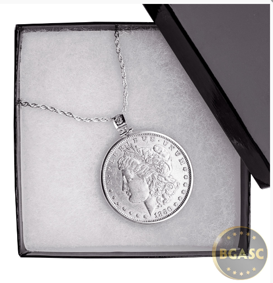Morgan silver dollar necklace