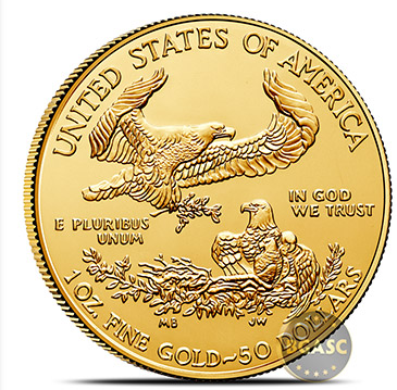 One ounce gold eagle back 2018