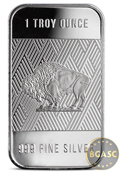 one ounce republic metals silver Buffalo bar