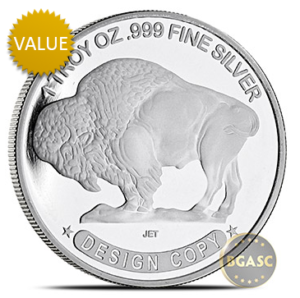 one ounce silver buffalo round back