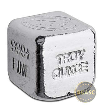one ounce silver cube