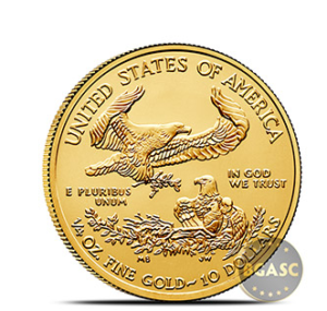 one quarter ounce American Gold Eagle back 2018