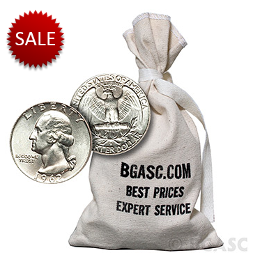 $100 silver dime and quarter bag
