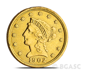 $2.50 Liberty Gold Eagle Back