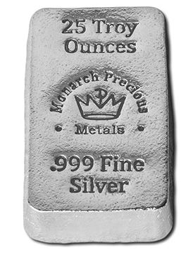 25 ounce Monarch Hand Poured silver