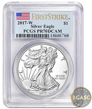 American Silver Eagle Deep Cameo 2017 bgasc