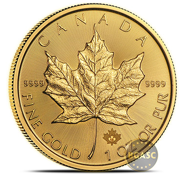 Canadian Mint Gold Maple Leaf reverse