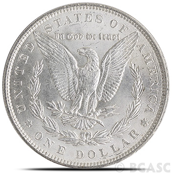Morgan Silver Dollar uncirculated reverse