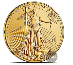 One ounce Gold Eagle Front 2018