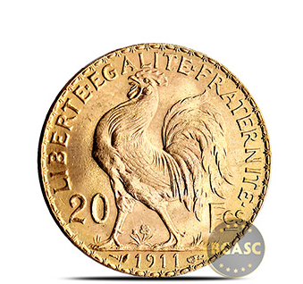 french gold rooster coin bgasc